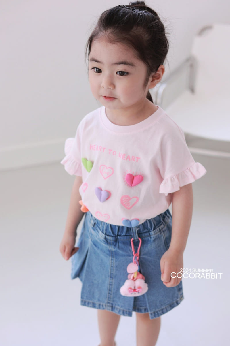 Coco Rabbit - Korean Children Fashion - #childrensboutique - 5 Color Heart Tee