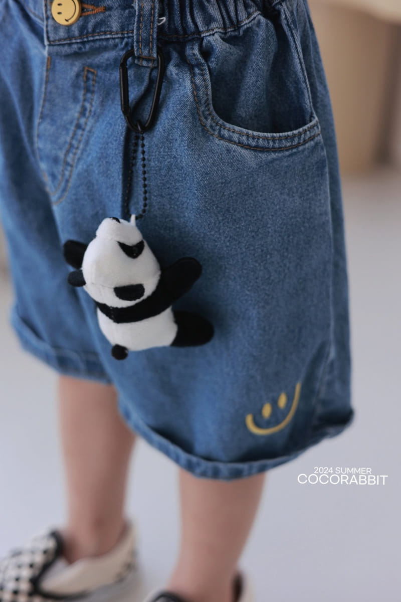 Coco Rabbit - Korean Children Fashion - #childrensboutique - Smile Denim Shorts - 10