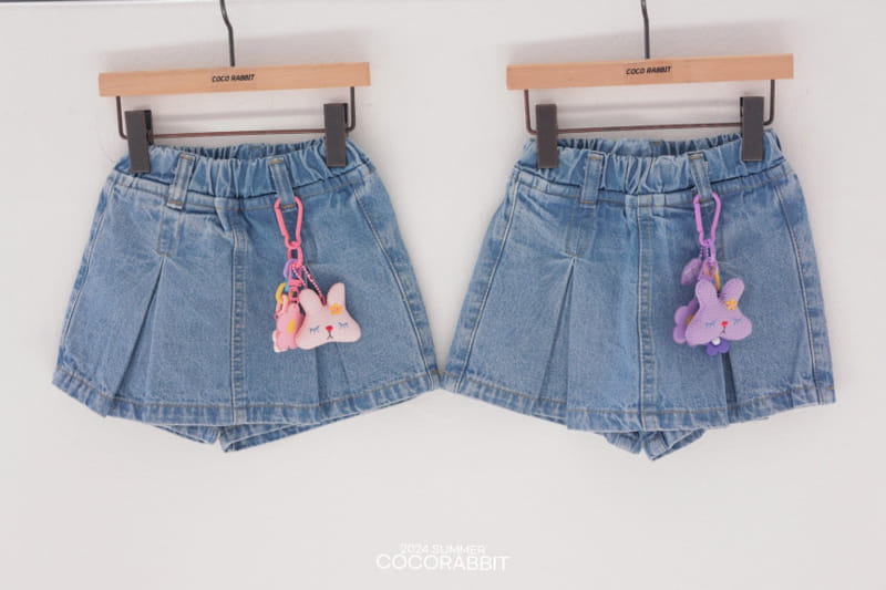 Coco Rabbit - Korean Children Fashion - #childrensboutique - Denim Skirt Pants - 3