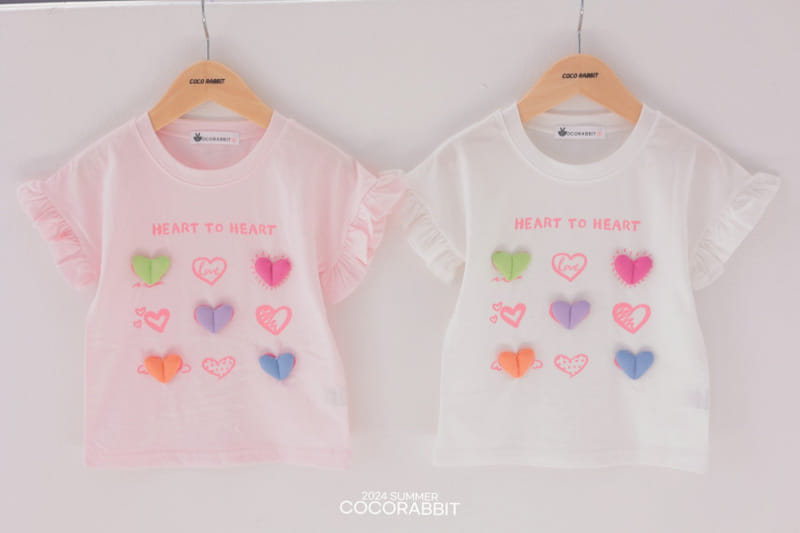 Coco Rabbit - Korean Children Fashion - #designkidswear - 5 Color Heart Tee - 2