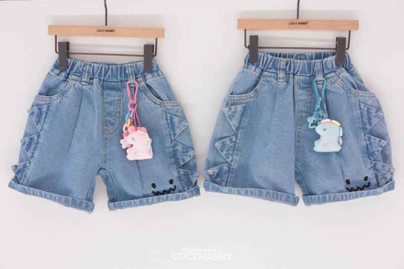 Coco Rabbit - Korean Children Fashion - #designkidswear - Denim Dinosaur Pants - 2