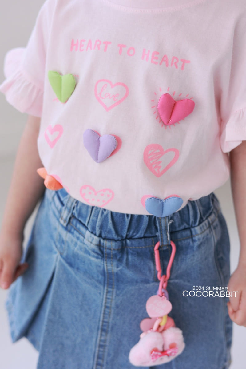 Coco Rabbit - Korean Children Fashion - #discoveringself - 5 Color Heart Tee - 3