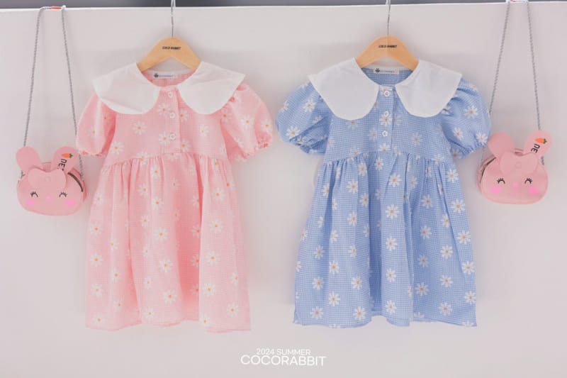 Coco Rabbit - Korean Children Fashion - #discoveringself - Flower Check One-Piece