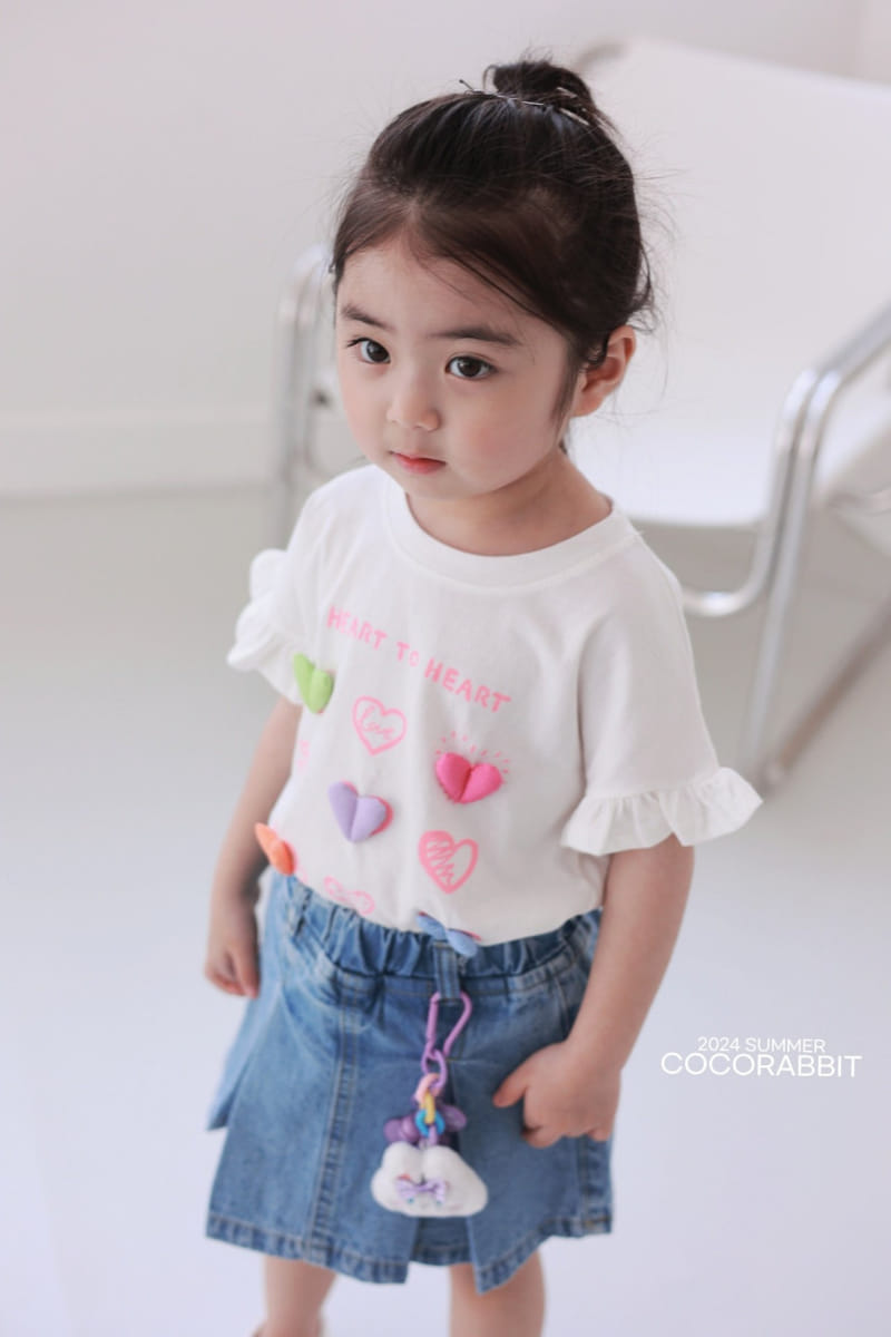 Coco Rabbit - Korean Children Fashion - #discoveringself - 5 Color Heart Tee - 4