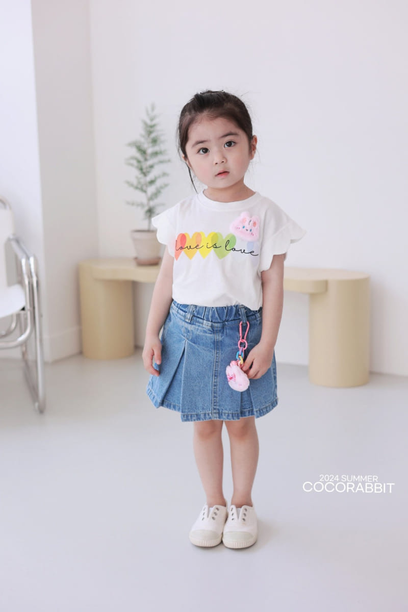 Coco Rabbit - Korean Children Fashion - #kidsshorts - Rainbow Heart Tee - 8