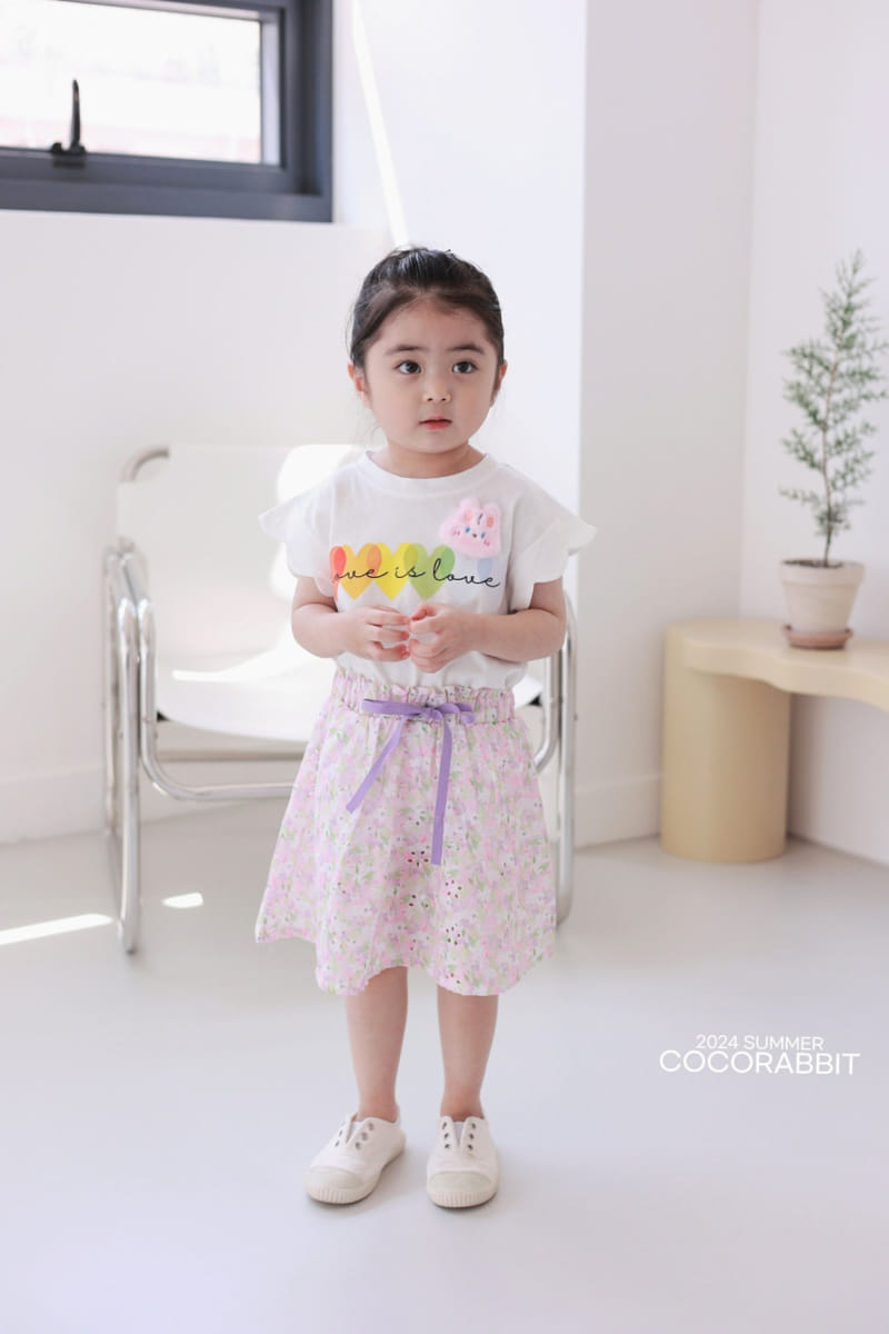Coco Rabbit - Korean Children Fashion - #kidsshorts - Punching Flower Skirt - 6