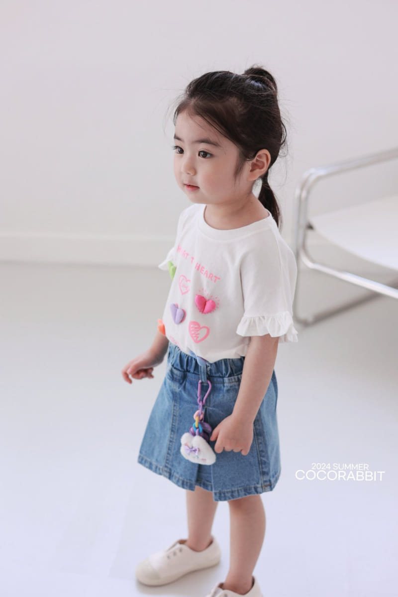 Coco Rabbit - Korean Children Fashion - #kidsshorts - 5 Color Heart Tee - 5