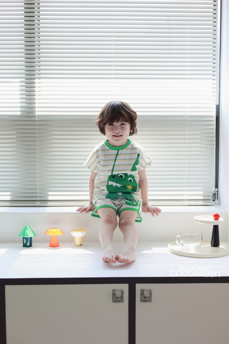 Coco Rabbit - Korean Children Fashion - #kidsshorts - Animal Top Bottom Set - 8