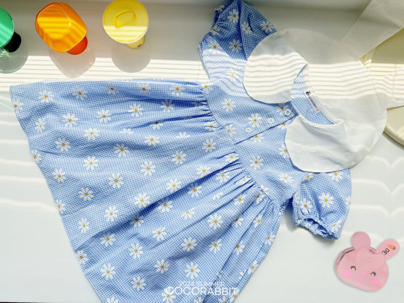 Coco Rabbit - Korean Children Fashion - #kidsshorts - Flower Check One-Piece - 3