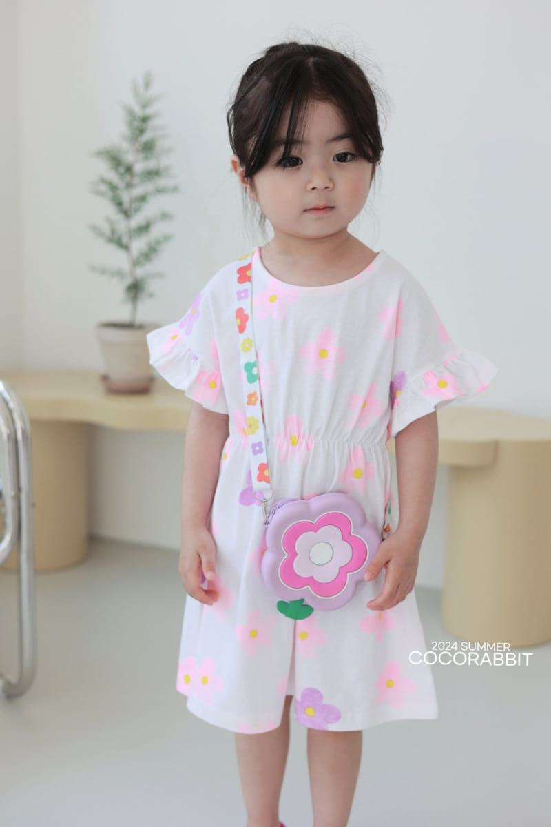 Coco Rabbit - Korean Children Fashion - #kidsshorts - Flower Bag One-Piece