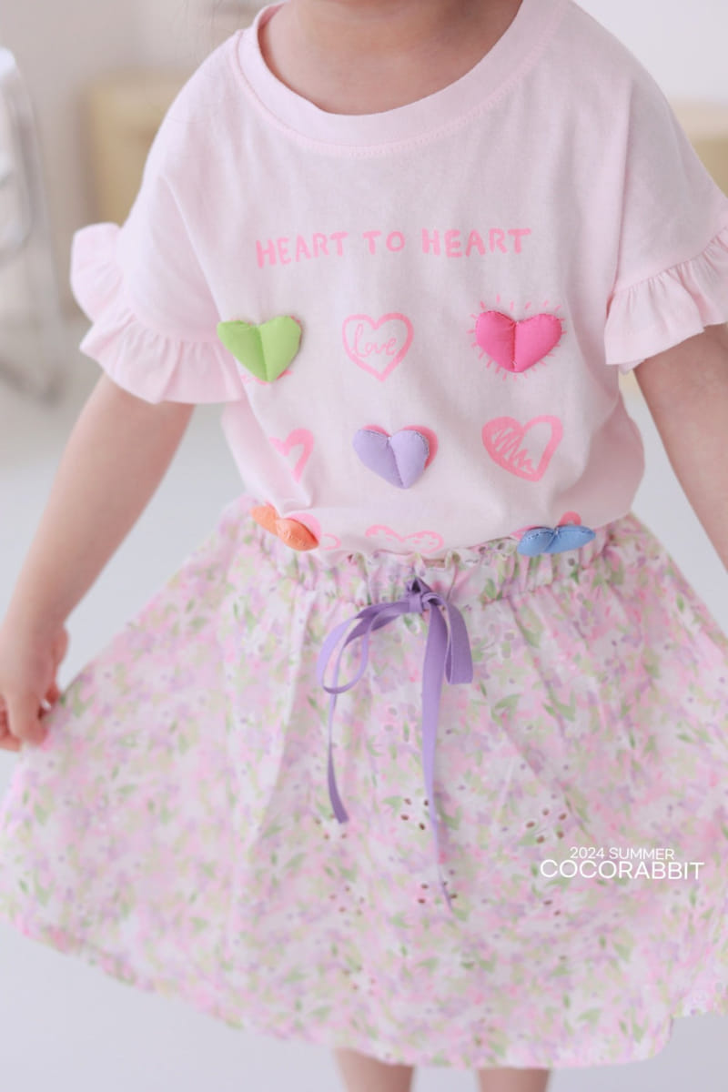 Coco Rabbit - Korean Children Fashion - #kidsstore - 5 Color Heart Tee - 6