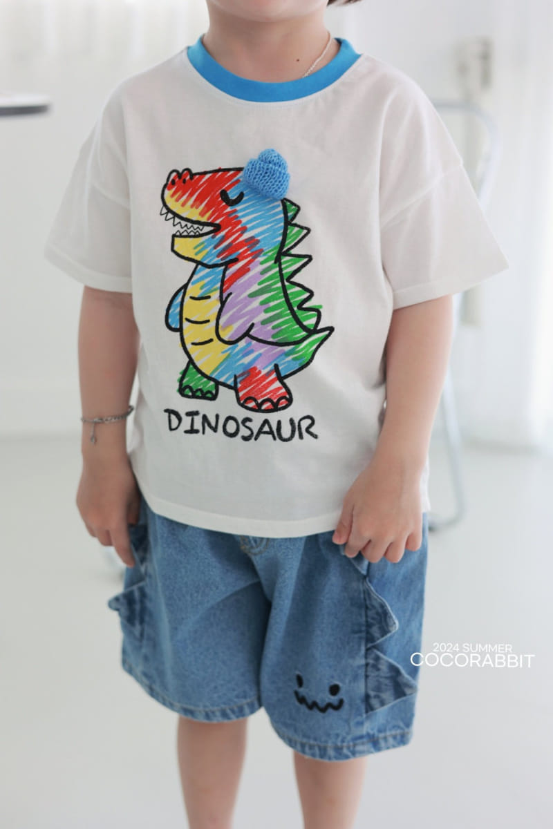 Coco Rabbit - Korean Children Fashion - #kidsstore - Crayon Dinosaur Tee  - 2
