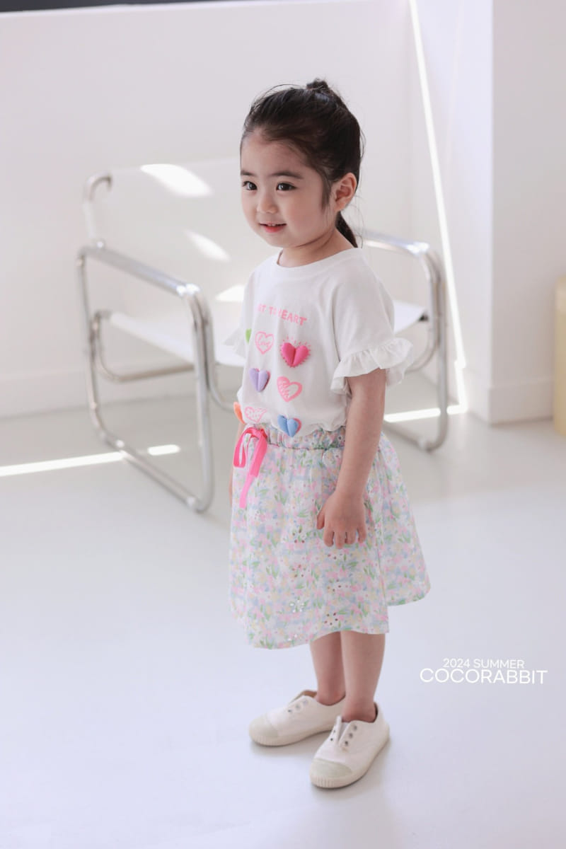 Coco Rabbit - Korean Children Fashion - #kidzfashiontrend - Punching Flower Skirt - 8