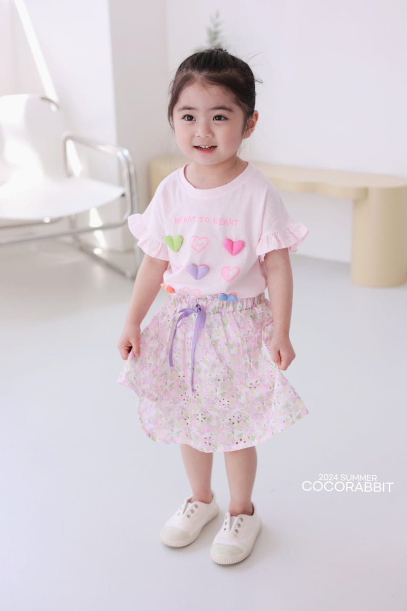 Coco Rabbit - Korean Children Fashion - #kidzfashiontrend - 5 Color Heart Tee - 7
