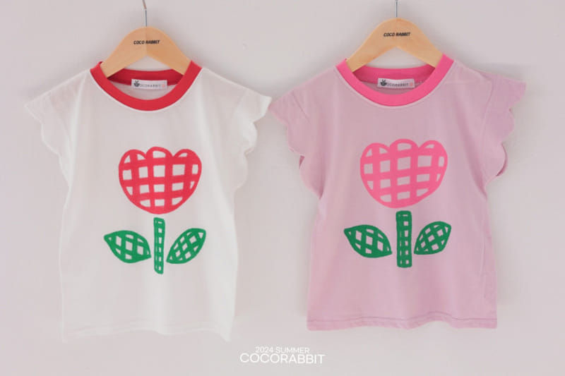 Coco Rabbit - Korean Children Fashion - #littlefashionista - Check Tulip Tee
