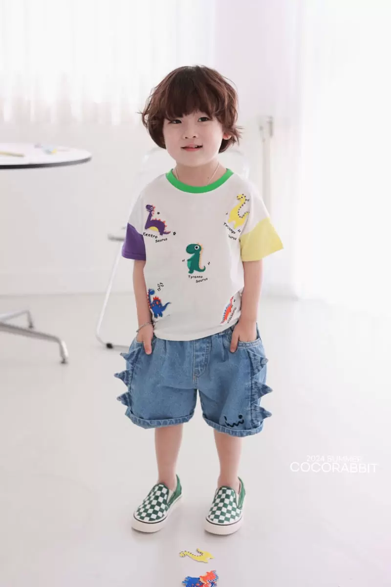 Coco Rabbit - Korean Children Fashion - #magicofchildhood - Dino Embroidery Tee