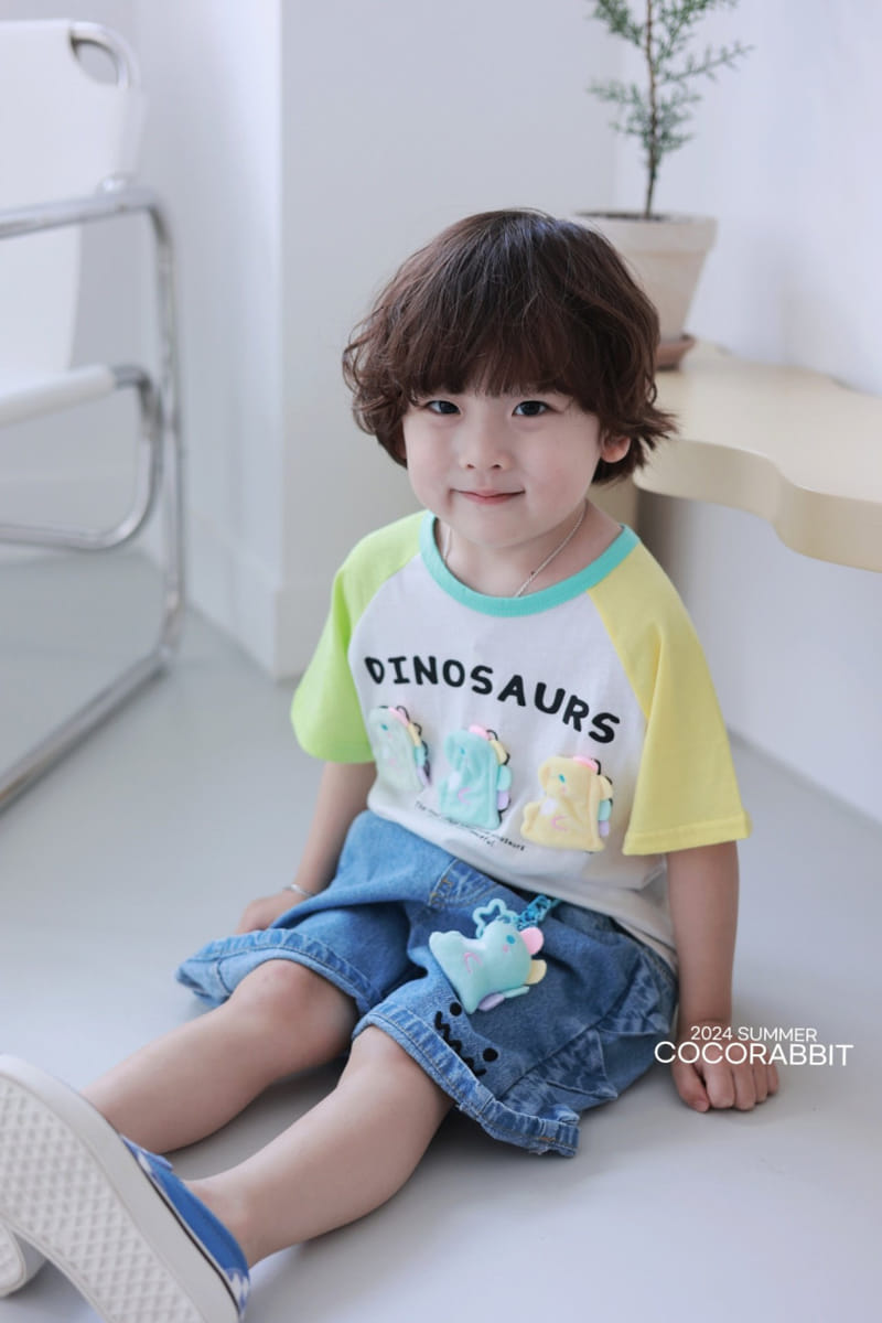 Coco Rabbit - Korean Children Fashion - #magicofchildhood - Denim Dinosaur Pants - 10