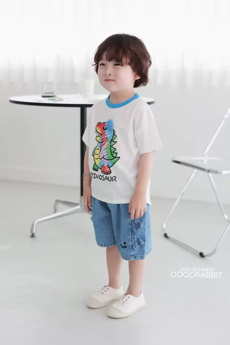 Coco Rabbit - Korean Children Fashion - #minifashionista - Crayon Dinosaur Tee  - 7
