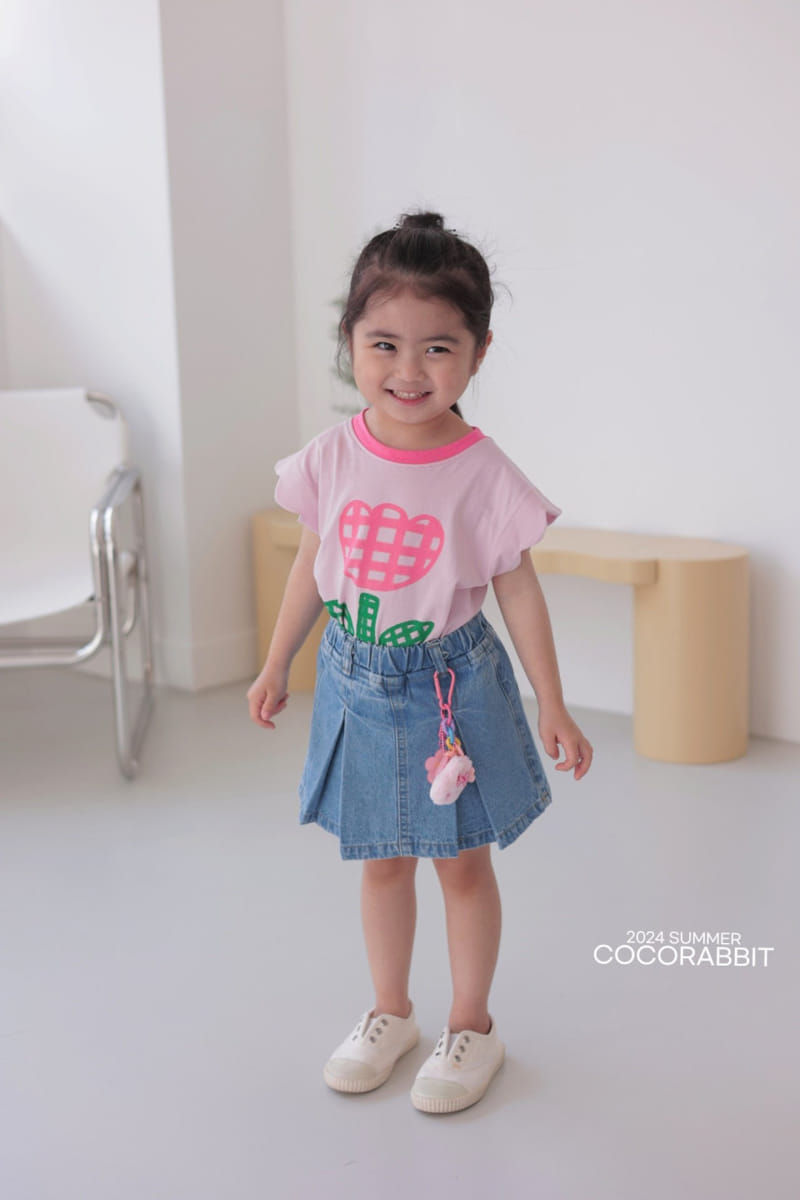 Coco Rabbit - Korean Children Fashion - #minifashionista - Check Tulip Tee - 3