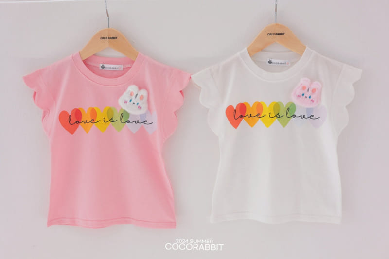 Coco Rabbit - Korean Children Fashion - #toddlerclothing - Rainbow Heart Tee