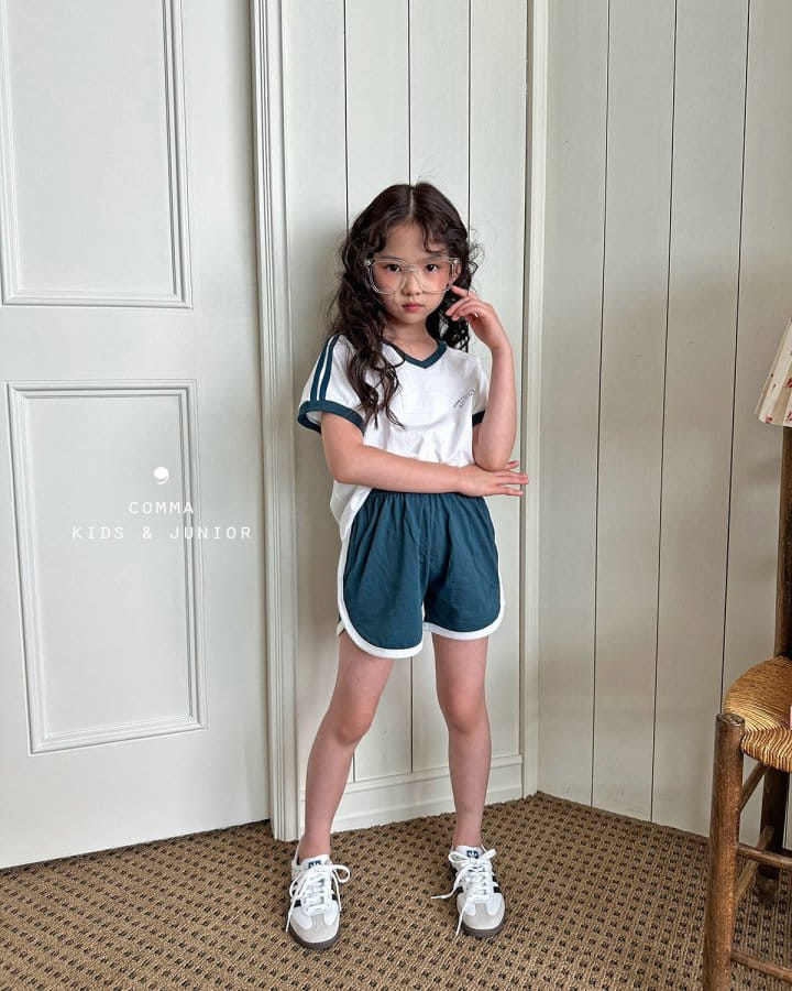 Comma - Korean Children Fashion - #Kfashion4kids - Two Line Top Bottom Set - 10