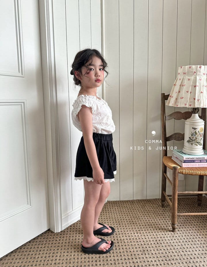 Comma - Korean Children Fashion - #kidzfashiontrend - Wrinkle Skirt Pants - 4