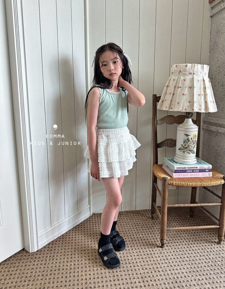 Comma - Korean Children Fashion - #childofig - Lace Sleeveless Tee - 5