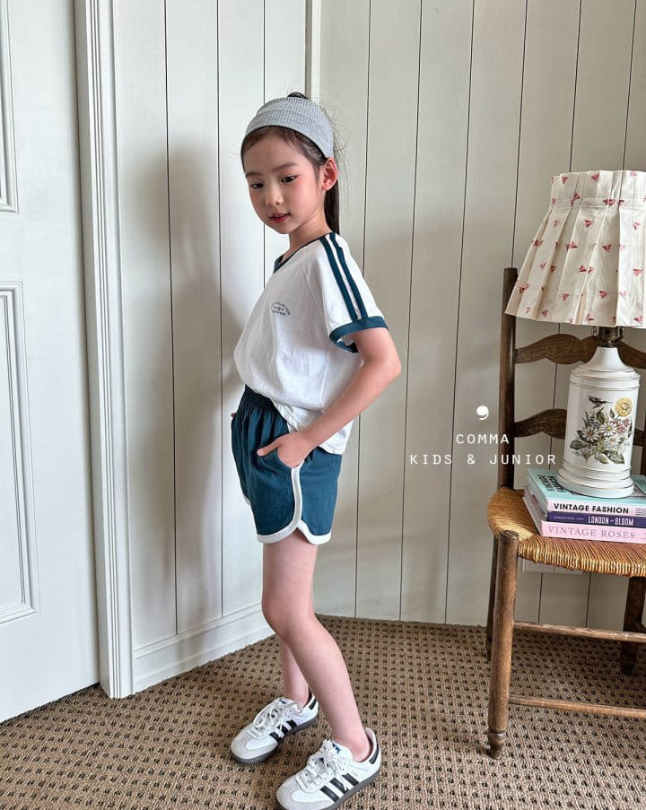 Comma - Korean Children Fashion - #childofig - Two Line Top Bottom Set - 2