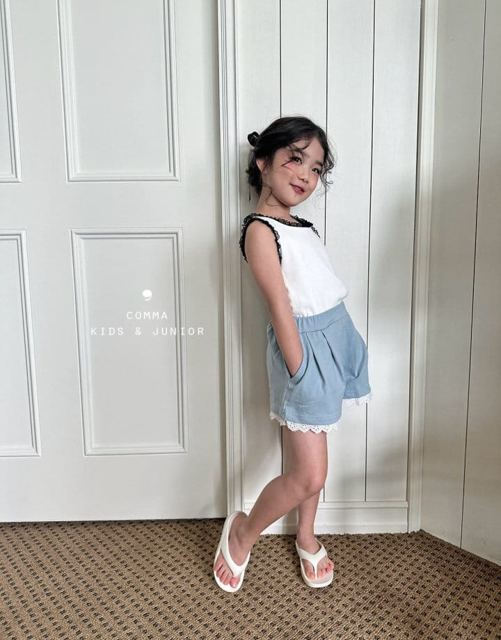 Comma - Korean Children Fashion - #designkidswear - Lace Sleeveless Tee - 7