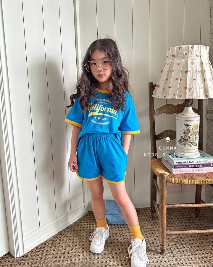 Comma - Korean Children Fashion - #discoveringself - California Top Bottom Set