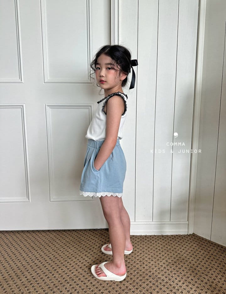 Comma - Korean Children Fashion - #fashionkids - Lace Sleeveless Tee - 9