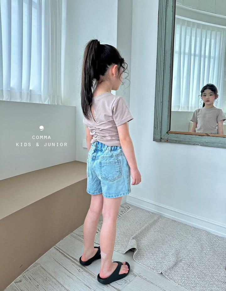 Comma - Korean Children Fashion - #kidzfashiontrend - Back Shirring Slit Tee - 10