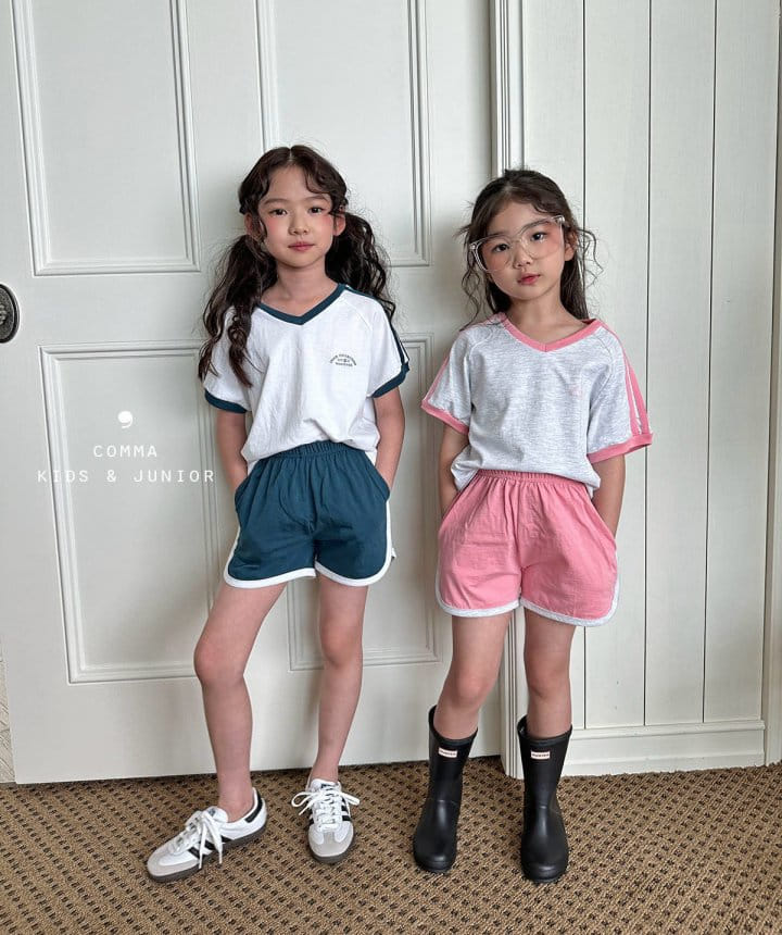 Comma - Korean Children Fashion - #kidzfashiontrend - Two Line Top Bottom Set - 9