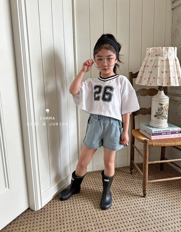 Comma - Korean Children Fashion - #littlefashionista - Tape Denim Shorts - 9