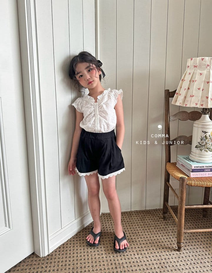 Comma - Korean Children Fashion - #littlefashionista - Wrinkle Skirt Pants - 5