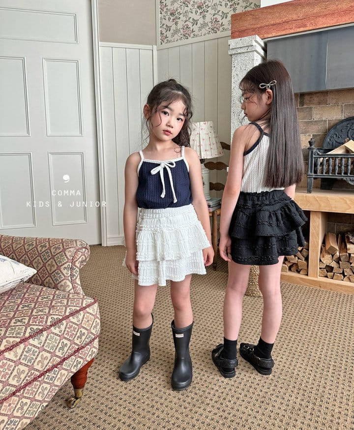 Comma - Korean Children Fashion - #littlefashionista - Color String Sleeveless Tee - 3