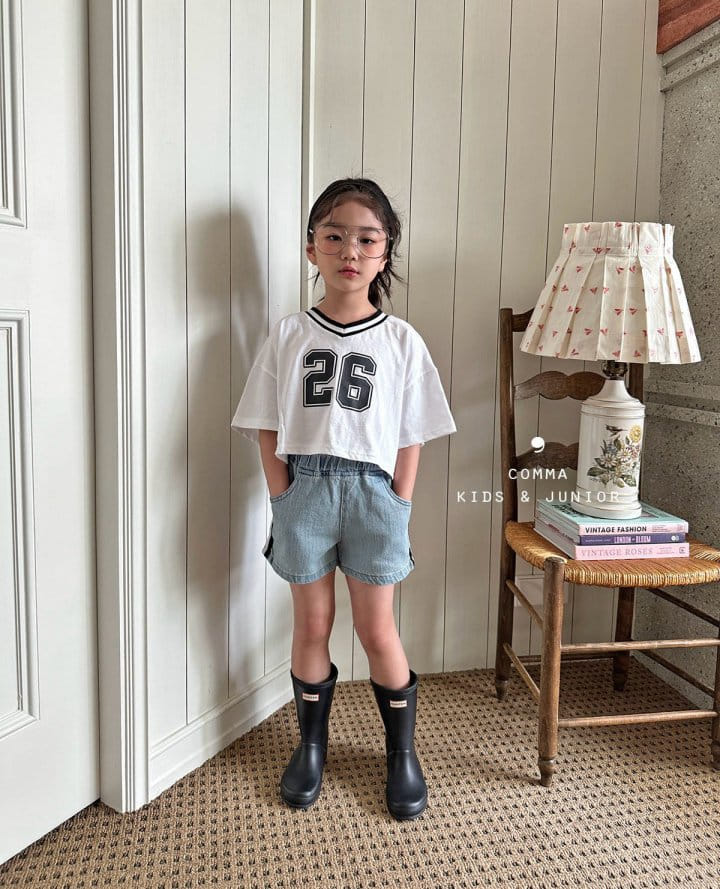 Comma - Korean Children Fashion - #magicofchildhood - Tape Denim Shorts - 10