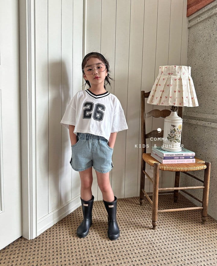 Comma - Korean Children Fashion - #minifashionista - Tape Denim Shorts - 11