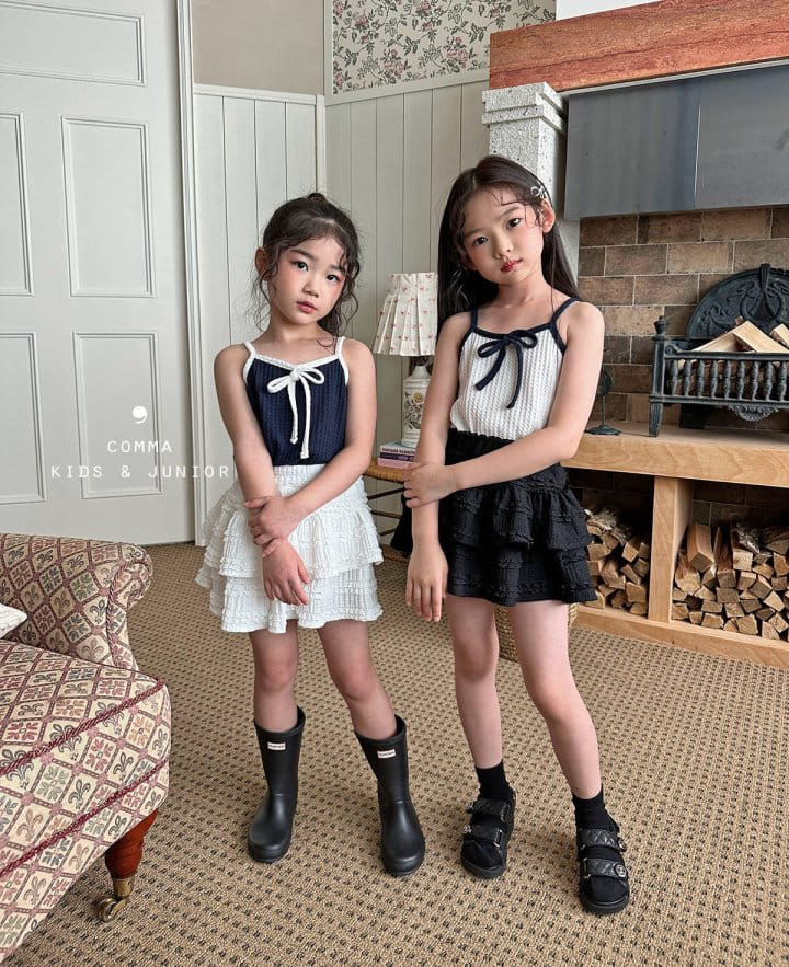 Comma - Korean Children Fashion - #minifashionista - Color String Sleeveless Tee - 5