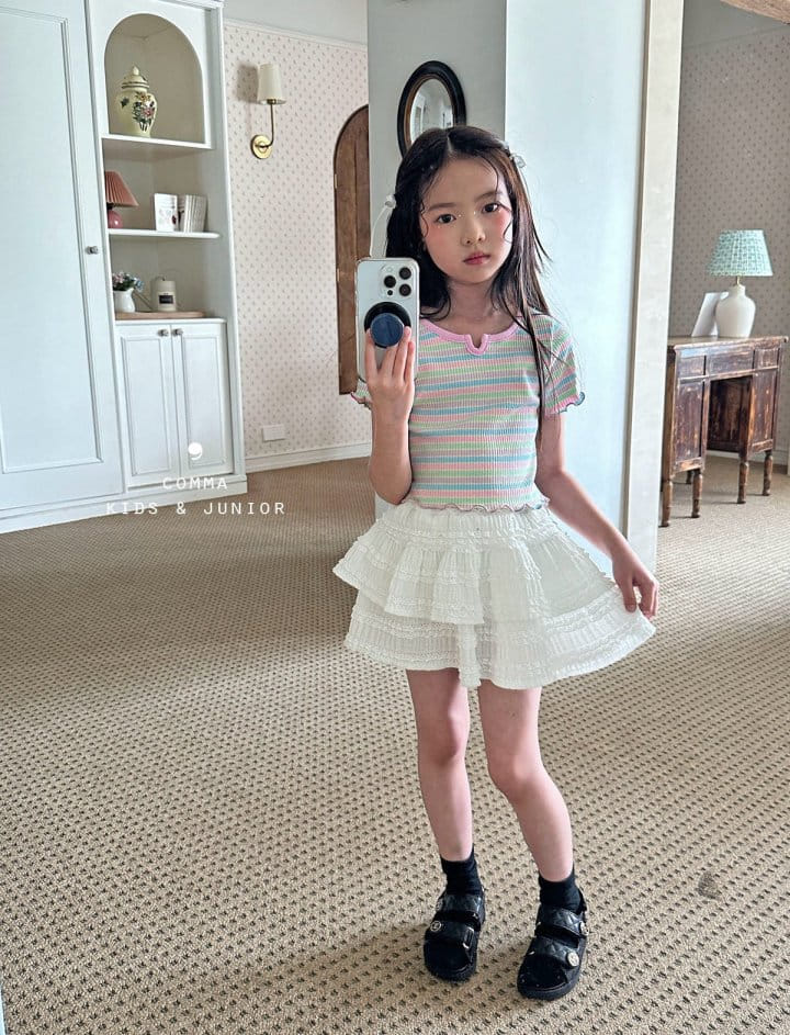 Comma - Korean Children Fashion - #prettylittlegirls - Rainbow Tee - 3