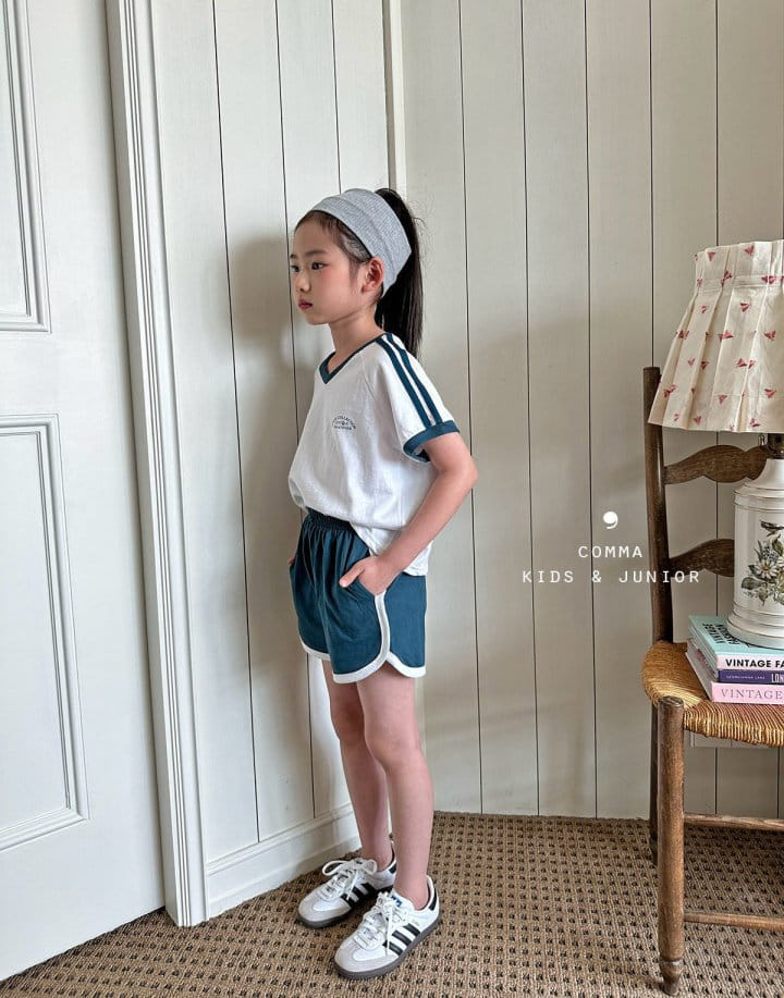 Comma - Korean Children Fashion - #stylishchildhood - Two Line Top Bottom Set