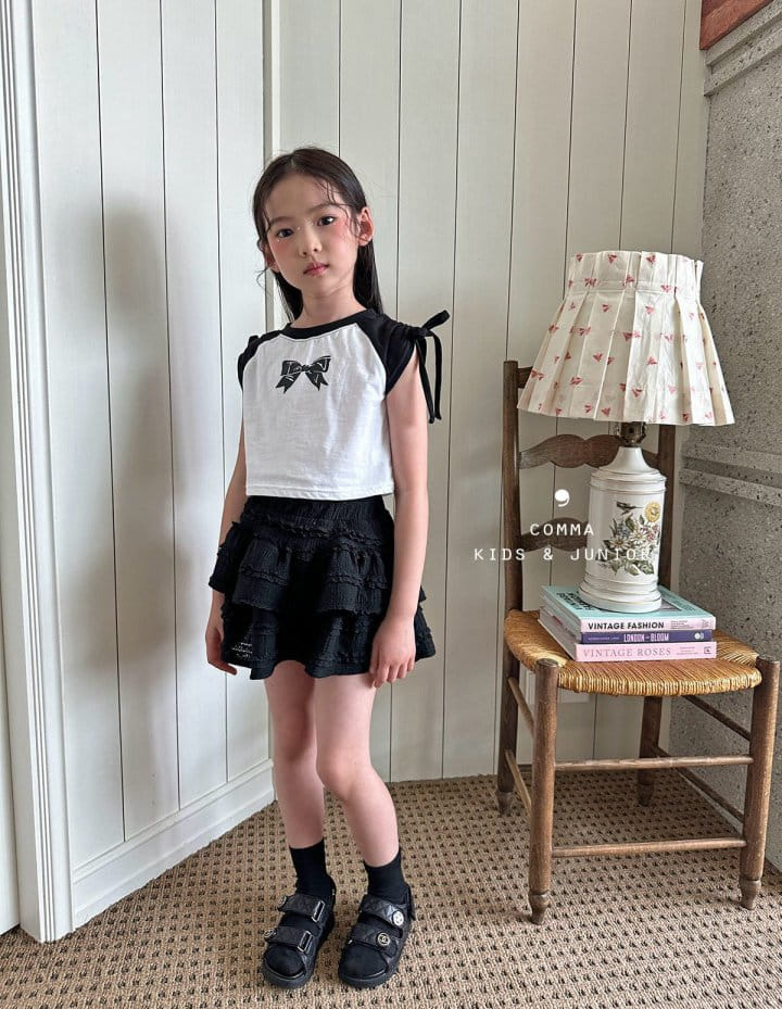 Comma - Korean Children Fashion - #todddlerfashion - Ribbon Raglan Tee - 5