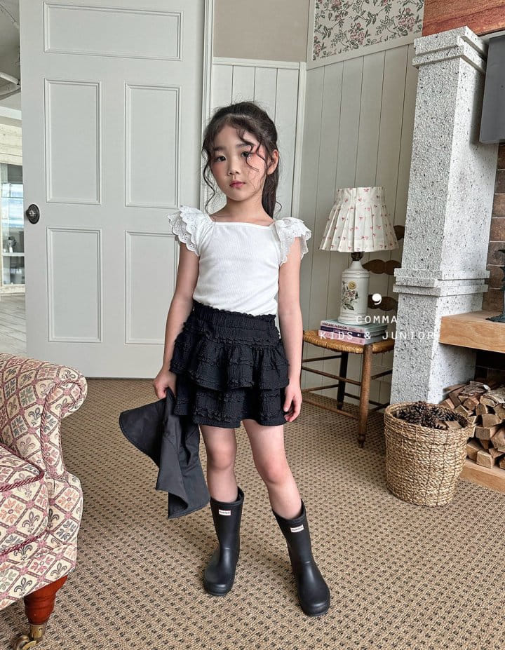 Comma - Korean Children Fashion - #todddlerfashion - Lace Sleeve Tee - 3