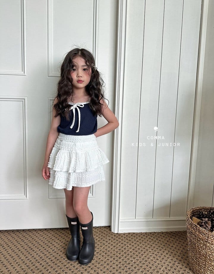 Comma - Korean Children Fashion - #todddlerfashion - Color String Sleeveless Tee - 7