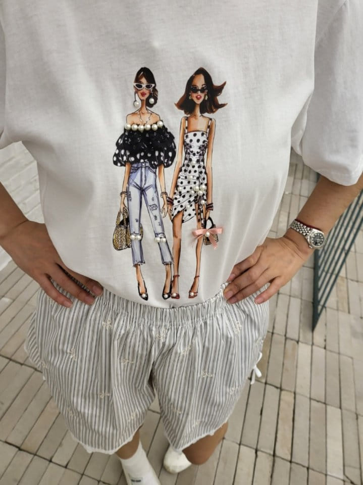 Corner0123 - Korean Women Fashion - #momslook - Celebrity Tee - 3