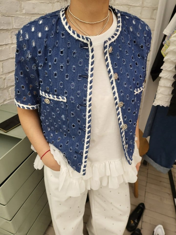 Corner0123 - Korean Women Fashion - #vintageinspired - Hole Jacket - 3