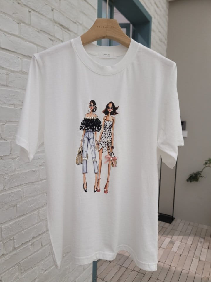 Corner0123 - Korean Women Fashion - #momslook - Celebrity Tee - 4