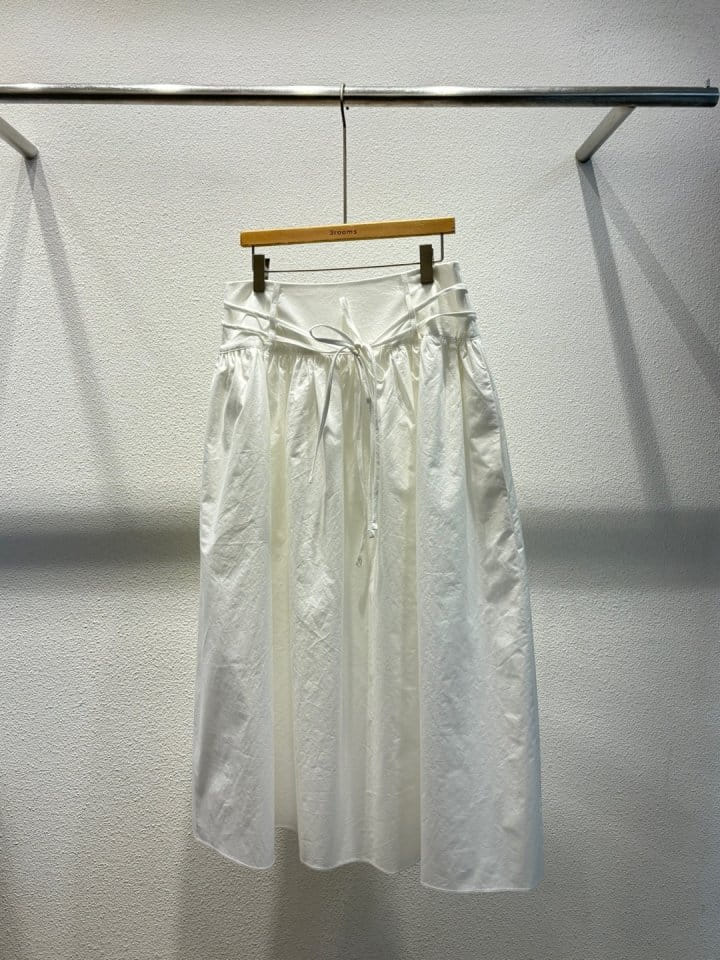 Cornerbloom - Korean Women Fashion - #momslook - C Ribbon Long Skirt - 10
