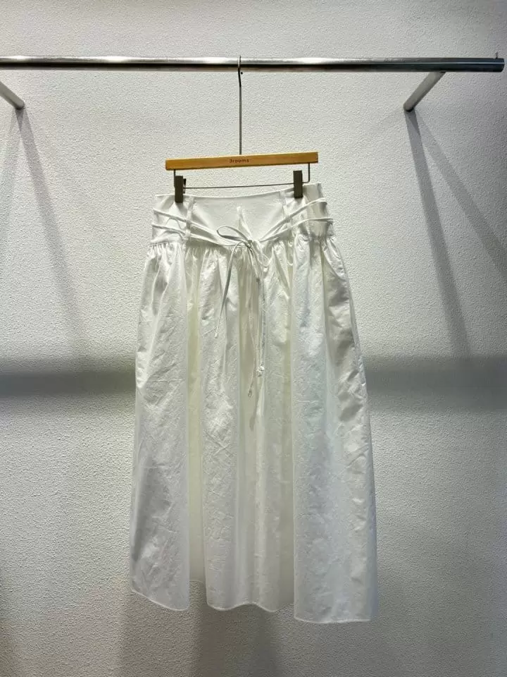 Cornerbloom - Korean Women Fashion - #momslook - C Ribbon Long Skirt - 6