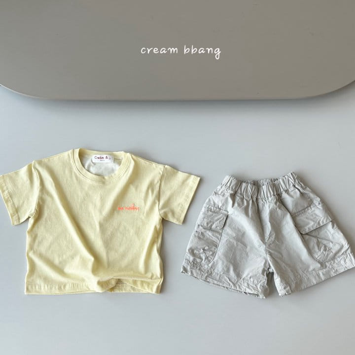 Cream Bbang - Korean Children Fashion - #Kfashion4kids - Happy Embroidery Short Sleeve Tee - 11